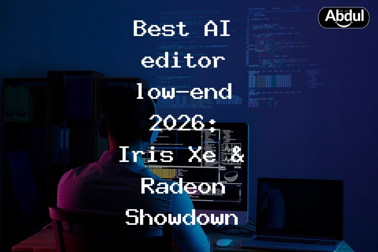 Best AI editor low-end 2026: Iris Xe & Radeon Showdown