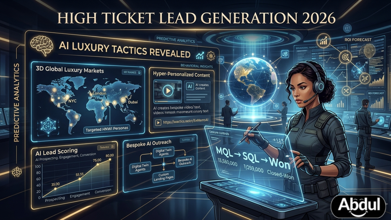 High Ticket Lead Generation 2026: AI Luxury Tactics