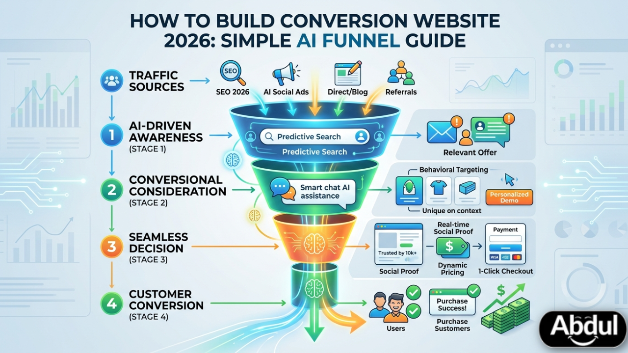 How to build conversion website 2026: Simple AI Funnel