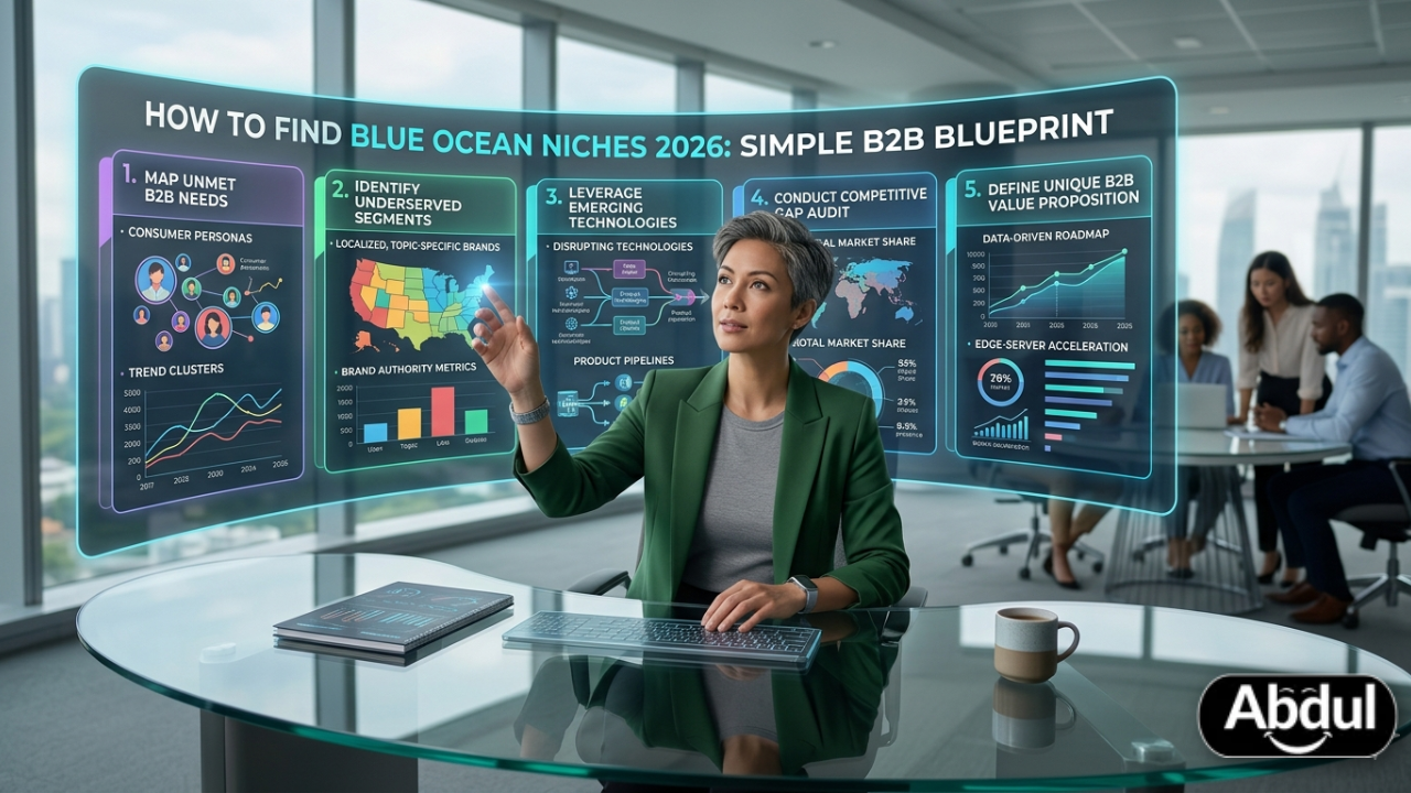 How to Find Blue Ocean Niches 2026: Simple B2B Blueprint