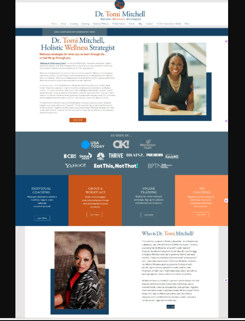 Wix Website Design for Dr. Tomi
